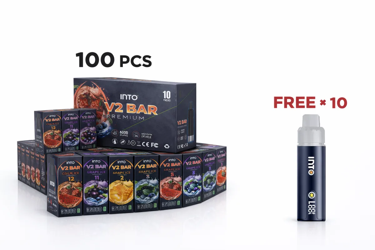 REFILLABLE VAPE:INTO V2 BAR POD(iget bar plus refill​) 100 Packs Wholesale Bundle (With 10 Free Devices) - LocalCigSupplies Australia